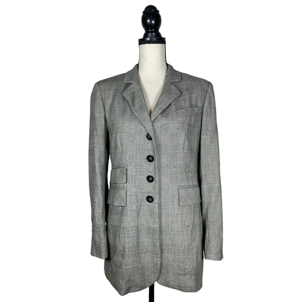 Vintage DAVID N. 100% Wool Plaid Blazer Jacket         Size: 8